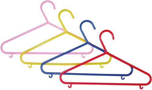 Produkt-Bild: Kinder Kleiderb&uuml;gel Kunststoff, 8er Set bunt in 4 Farben