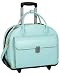 McKleinUSA Glen Ellyn 94368 W Series Italian Leather Detachable-Wheeled Ladies Briefcase (Aqua Blue)