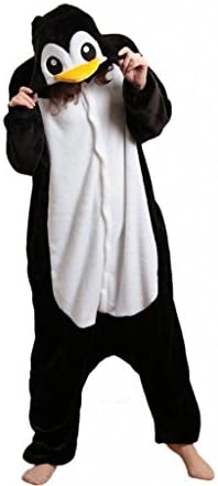 QinYing Cartoon Sleepsuit Adult Anime Pajamas Penguin Cosplay Costumes M