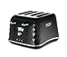 De'Longhi Brillante Faceted 4-Slice Toaster, Black
