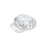 Sequin Newsboy Hat Diva Hat Select Color: silver