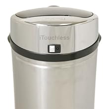 iTouchless 42 Liter Automatic Stainless Steel Touchless Trash Can NX