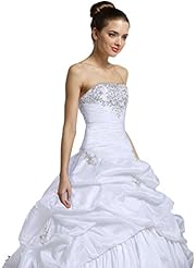 Strapless Beaded Sweetheart Bubble Dress Evening Dress  with a Chapel Train 