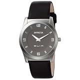 Invicta Mens Slim Collection Round Black Leather Watch #5139 by Invicta