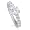 Sterling Silver Round Cubic Zirconia CZ Solitaire Ring With Side Stones - Women's Valentine Engagement Ring Size 5