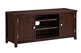 Simpli Home Acadian TV Media Stand for TVs up to 60", Rich Tobacco Brown