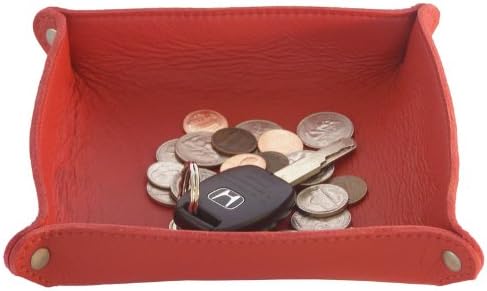 Genuine Red Natural Leather Valet Trays #CGVAL-R