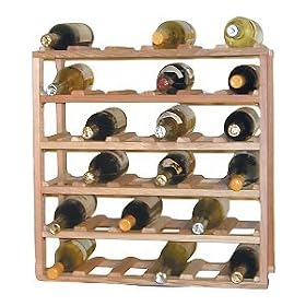 Tool-Free Redwood Wine Rack Kit - 30 Bottle Individual Half Height by The Wine Enthusiast