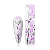 Violet Tranquility Design Nintendo Wii Nunchuk + Remote Controller Protector Skin Decal Sticker