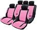 Pink Leather Look Car Frontrear Full Seat Cover Setcovers