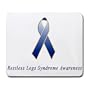 Restless Legs Syndrome Awareness Ribbon Mouse Pad