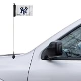 MLB New York Yankees 4" x 5.5" White Pinstripe Antenna Flag
