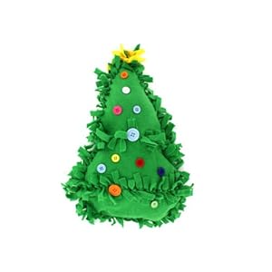Fleece Tied Christmas Tree Pillow Craft