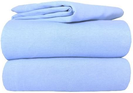 100% Cotton Heavy Weight 4 Piece Solid Flannel Sheet Set in 6 Colors and 4 Sizes (Full, Blue)