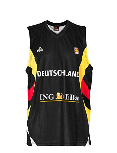 PEAK Sport Europe Herren Basketball Trikot Deutschland, Schwarz, XS, G-DBB141-M-A