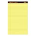 TOPS Docket Gold Pads, Legal Rule, 8.5 x 14 Inches, 20 lb. Bond, Perforated, Canary, 50 Sheets/Pad, 12 Pads/Pack (63980)