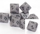 Opaque Polyhedral 16mm Dark Grey/black d10 Dice