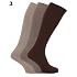 Mens ribbed knee high 100% cotton socks (Pack of 3)