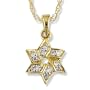 Diamond (.10 ctw) Star of David in 14k Yellow Gold with 16in. chain