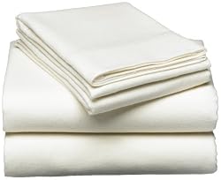 Pinzon 160-Gram Solid Flannel King Sheet Set, Cream