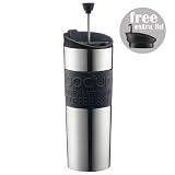 Bodum TRAVEL PRESS 0.45L Edelstahl Kaffeebereiter schwarz
