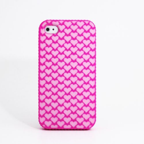 iPhone 4/4S HEART Silicone Case - Strawberry