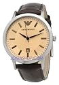 Emporio Armani Men's Stainless Steel and Brown Leather Watch #AR2428