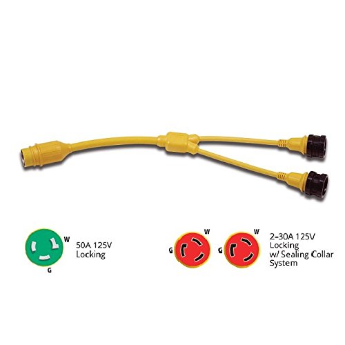 Marinco 152AY Marine Electrical Shore Power "Y" Adapter (Yellow)