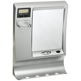 Perfect Solutions Fog-Free Shower Mirror with LED Light and Clock by Clocks