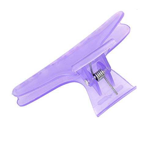 Anself 12pcs Plastic Colorful Transparent Hairdressing Tool Butterfly Hair Claw Salon Section Clip Clamps