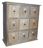 Blue Grey Nine Drawers Chest 21 x 22