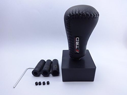 Trd Black Leather With Black Thread Motorsport Manual/Automatic Shift Knob Shifter Lever
