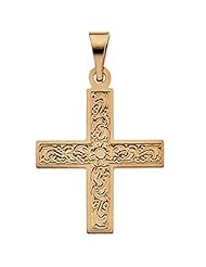 14k Yellow Gold Greek Cross Pendant - 15.50mm X 14.00mm