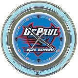 DePaul University Neon Clock - 14 Inch Diameter - Game Room Products > Neon Clocks > NCAA - Colleges