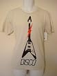 LE MAGNIFIQUE Mens Disco Guitar T Shirt in Cream