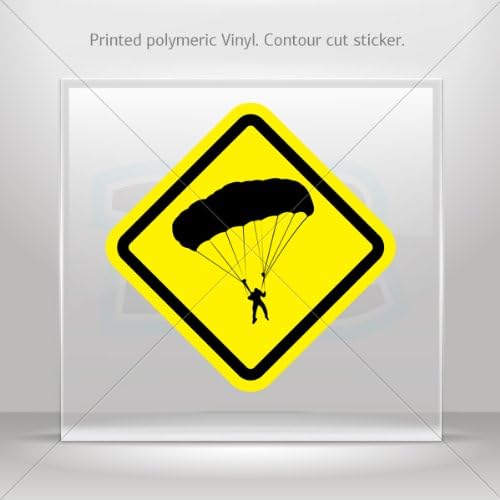 Sticker Decals parachute sign car helmet window Boat jet-ski Garage door 6 X 6 Inches Vinyl color print 0600 ZK278