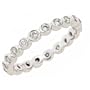 0.5ct Diamond Eternity Wedding Anniversary Band Ring in Bezel Setting 14K White Gold ( VS Clarity, F Color)