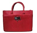 Alex Flame Red Moc Croc Effect Shell Body Work Briefcase / Laptop Bag -- SwankySwans