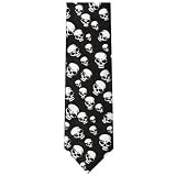New Retro Skull Crossbone Novelty Skinny 2 Necktie Tie