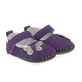 from Little Blue Lamb Little Blue Lamb Baby Girls Leather Shoes Butterfly Purple 12-18 months