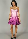 Rhinestone Ombre Pick-Up Bubble Formal for Bridesmaid Formal Prom