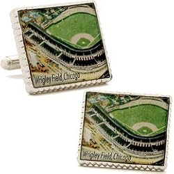 Authentic Wrigley Field Stamp Cufflinks