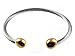 MAGNETJEWELRYSTORE 2 Tone All Stainless Steel Magnetic Bracelet High Power Magnets, For Men and Women, Adjustable Bangle