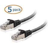 Cable Matters&reg; 5 Pack, Cat6a Snagless Shielded (SSTP/SFTP) Ethernet Patch Cable in Black 10 Feet