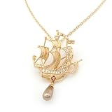 Galleon Ship Necklace by Bill Skinner||EVAEX