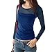 Allegra K Women Long Sleeve Slim Fit See Through Mesh Tops T-Shirts
