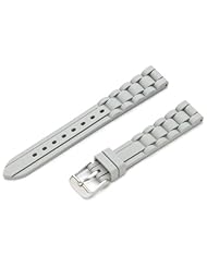 Hadley-Roma Womens LS3320RI 160 16-mm Gray Genuine Silicone Watch Strap