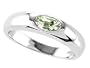 0.50 (1/2) cttw Genuine Green Amethyst Ring in 14k White Gold Size 7