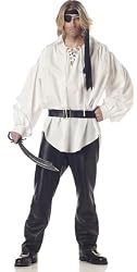 Adult's Standard White Pirate Costume Shirt