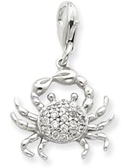 Sterling Silver CZ Crab Charm